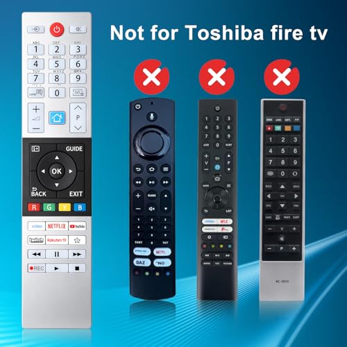 para Mando-Toshiba-TV, Universal Mando a Distancia para Original Toshiba Smart TV, con 6 Atajos