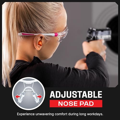 NoCry Clear Safety Glasses for Women with Adjustable Frames — Anti Fog