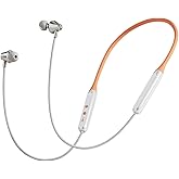 Neckband Bluetooth Headphones, In-Ear Wireless Earbuds 27g Ultra-Lightweight Comfort 8H Playtime Deep Bass Headset Wireless Stereo Neckband Earbuds with Microphone for Sports/Workout/Office (Orange)