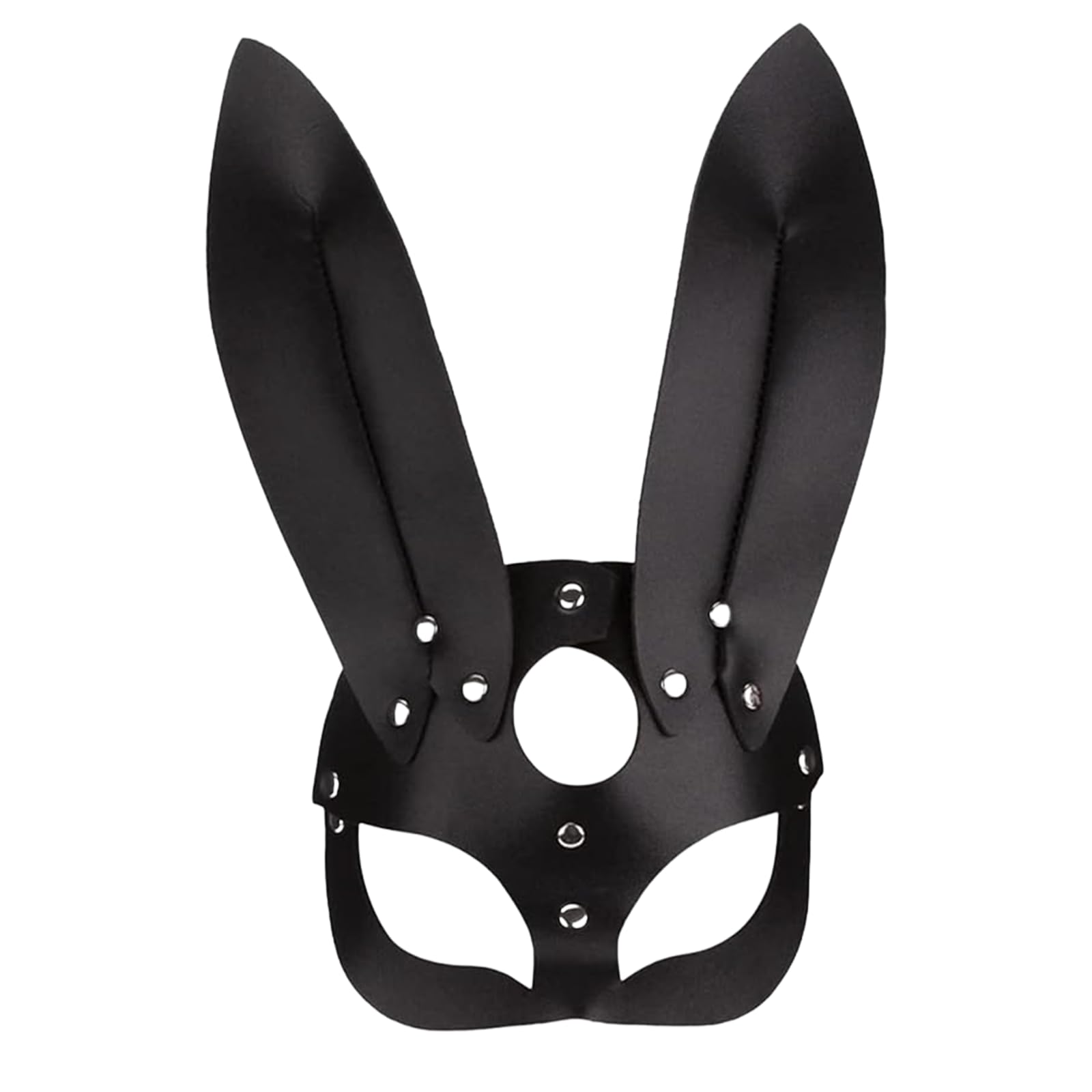 GWAWG Women Leather Cat Mask,Masquerade Mardi Gras Carnival Accessories,Sexy Half Cosplay Eyemask,Women's Sexy Venetian Half Bunny Mask Ears for Halloween Carnival Party Christmas