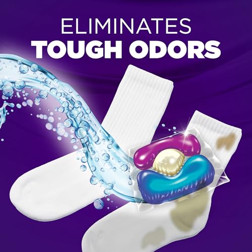 ARM & HAMMER PLUS OXICLEAN WITH ODOR BLASTERS CONCENTRATED LAUNDRY DETERGENT, 5-IN-1 LAUNDRY STAIN REMOVER, FRESH BURST DETERGENT POWER PAKS, 42 COUNT BAG