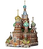 Keranova 110 Clever Paper Historic Buildings The Savior on Spilled Blood (Saint-Petersburg) 3D Puzzle, 35 x 26 x 42 cm, 1/200 Scale, Multi Color