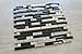 Silver Stainless Steel and Glass Diamond Mosaic Tile Black Silver Mix Backsplash Wall Accent Bathroom Kitchen Fireplace Tile 1 Sheet Easy Install