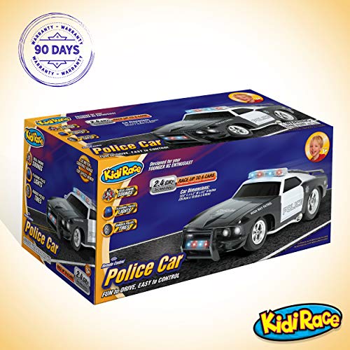 KidiRace Remote Control Police Car with Flashing Lights & Sounds 2