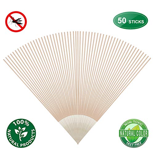 Ducking Mosquito Repellent Sticks, Natural Insect/Bug Repellent Incense Sticks - Eco Friendly - Non Toxic - Bamboo Infused with Lemongrass & Grapefruit Peel (50 Packs)
