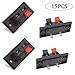 URBEST 15Pcs Right Angel Speaker Terminal Clip Connector 2 Positions Audio Cable Push Button Type