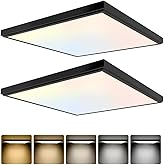 GT-Lite 2 Pack 2x2 Feet 4200 LM LED Flat Panel, Black Trim | Flush Mount Drop Ceiling Light 5 CCT, 3 Level Dim,CRI 90 for Home and Office