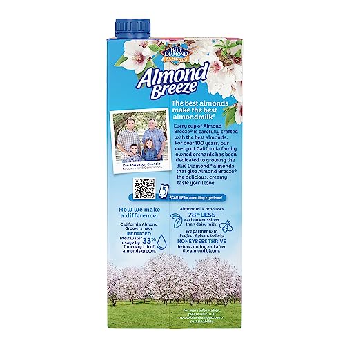 Almond Breeze Dairy Free Almondmilk, Unsweetened Original, 32 Ounce