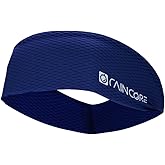 RAINCORE Mesh Sweat Headbands (1 or 2 Pack) - Cooling Series - Quick Dry - for Men and Women Headband - Stay Cool and Sweat Off Your Face - Running, Yoga,Tennis,Cycling,Workout