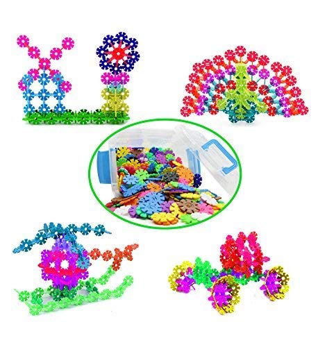 Auoxer Building Block Toys of 500 Pieces, Gear Flakes Connect Interlocking Plastic Disc, A Creative and Educational Construction Toy Bricks - Best Gift for Boys and Girls - Thumbnail 4