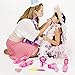 Liberty Imports Stylish Little Princess Dress Up - Beauty Vanity Realistic Pretend Play Set - Ideal Imaginative Pink Fashion Kit for Girls with Hair Dryer, Shoes and Accessories