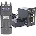 Variable Speed Geared Motor, 110V AC Gear Reduction Motor Adjustable Single-Phase High Torque Electric Gear Motor with Speed Controller 0-45RPM 120W 30K(Reduction Ratio 1:30)