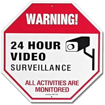 Amazon.com : Video Security Surveillance Sticker Decals Sign for Home ...