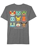 Hybrid Pokemon Friendly Faces Mens Charcoal Grey Tee T-Shirt