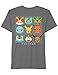 Pokemon Friendly Faces Mens Charcoal Grey Tee T-shirt
