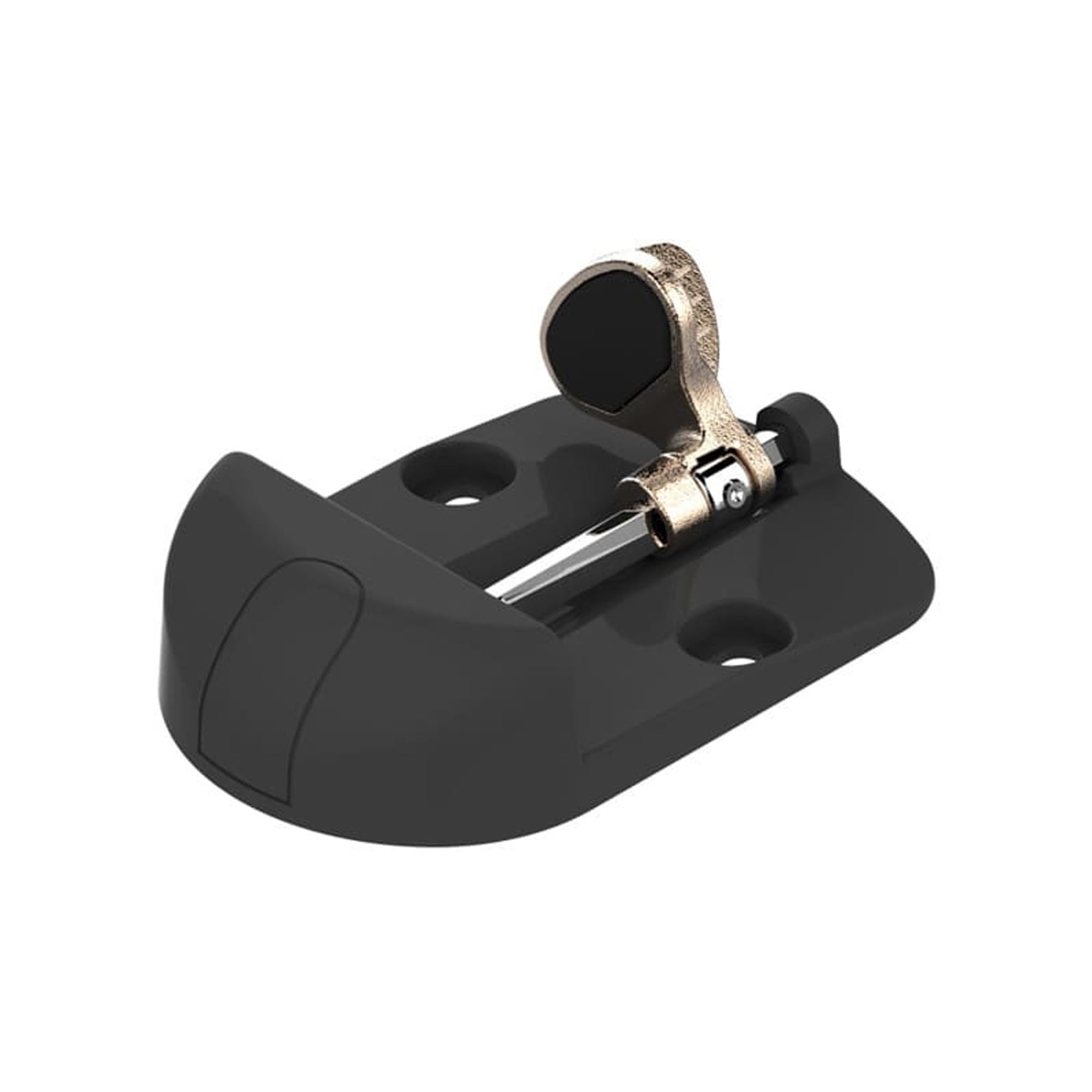 Store & Menuiserie 2.0 Black Polyamide Doorstop, Modern Design, 156mm x 100mm x 40mm, 2 Pieces, Door Mount, For 50 mm Thick Swing Gates Polyamide Material