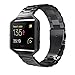 Simpeak Fitbit Blaze Band, Replacement Stainless Steel Band Strap Only for Fit bit Blaze Smart Fitness Watch ( Match Link Removal Tool), Black