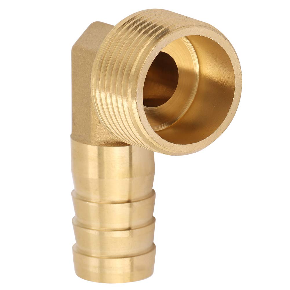 90 Degree Elbow Brass Barb Fitting, 16mm, G3/4" Male Thread, for Air Water Fuel Oil Inert Gases