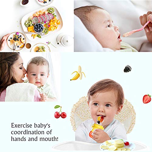 Baby Fresh Food Feeder 3Pack Fruit Silicone Nipple Teething Toy Reusable Aching Gums Pacifier Yellow