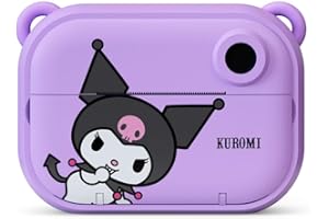 KIDAMENTO kiimento Ink-Free Instant Print Digital Camera & Video Recorder for Kids, Teens & Adults with Selfie Mode, Momento Book & 32GB – Model P (Kuromi)