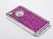 Pandamimi Deluxe Hot Pink Chrome Bling Crystal Rhinestone Hard Case Skin Cover for Apple iPhone 4 4S 4G With Front and Back Screen protector and Pink Stylus