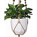 SHERRY Macrame Jute Plant Hanger Holder Natural Hemp Rope 2 Set for Indoor Outdoor Plants Basket Hanging with Beads 4 Legs