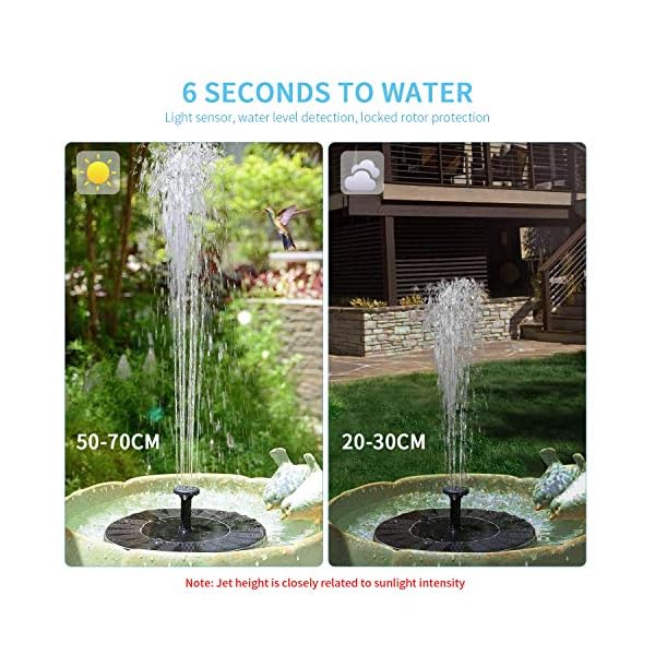 WOHOOH-Solar-Fountain-Pump-3W-Circle-Solar-Water-Features-for-The-Garden-Solar-Powered-Water-Fountain-with-6-Nozzles-Floating-Fountain-Pump-Kit-for-Bird-Bath-Fish-Tank-Patio-Pond-and-Pool WOHOOH Solar Fountain Pump, 3W Circle Solar Water Features for The Garden, Solar Powered Water Fountain with 6 Nozzles…