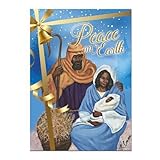 African American Expressions - Peace on Earth/Nativity with Mary, Joseph, and Jesus Boxed Christmas Cards (15 cards, 5