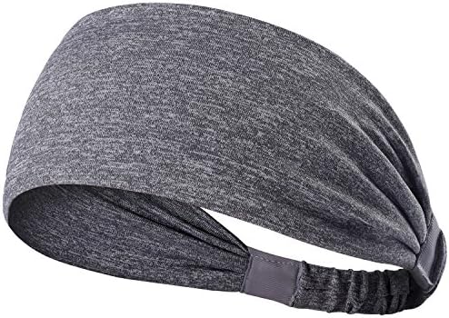 Workout Headband for Women Men - Non Slip Sweatband - Stretchy Soft Elastic Head Band - Sports Fitness Exercise Tennis Running Gym Dance Yoga