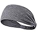 Calbeing Women's Workout Headbands Non Slip Yoga Hairbands Moisture Wicking Sport Sweatbands for Fitness Running Gym Travel Athletic Exercise (Gray)