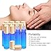 Essential Oil Roller Bottles 10ml (Gradient Blue Glass, 12pack, 3 Extra Stainless steel Roller Balls，24 Labels, Opener, 2 Funnels by PrettyCare) Roller Balls For Essential Oils, Roll on Bottles