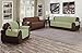 Quickfit Reynold Durable Quality Reversible Water Resistant Cover for Dogs, Kids, Pets-Sofa Slipcover for Couch, Recliner, Loveseat or Chair, Sage-Chocolate