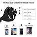 CAMORF Large Capacity Fanny Pack for Women Men Dark Waist Pack with 4 Pockets - Waterproof Running Belt Fits MAX 7.9'' iPad & 6.6'' Cellphone iPhone - Waist Bag for Running Hiking Travelling (Black)