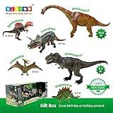 BLAGOO Dinosaur Toys with Moving Parts 6 Figures up to 10.6 inches Super Big Set #2 including Free Augmented Reality 4D Cards