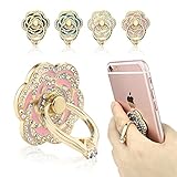 New Phone Ring Holder (4 Packs), FOMTOR Universal Phone Finger Ring Stand Holder, 360 Rotation 3D Aluminium Ring Grip for iPhone 5 6 6S 6Plus iPhone 7 7Plus,Galaxy and Almost All Phones