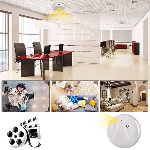 Toughsty 16GB 1080P HD Home Security Camera Recorder Smoke Detector Fire Alarm Hidden Spy Cam Motion Activated 24 Hour Surveillance - Thumbnail 2