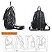 Katloo Mini Backpack For Women Small Soft Washed Leather Backpacks Girls Casual Daypack Shoulder Chest Bag Sling Purse Junior School Book Pack Convertible Strap Tear Drop Cat (Black)