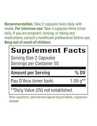 Nature'S Way - Simples de corteza interior de Lapacho, 15450, 100, 1, 1