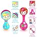 VATOS Musical Instruments for Kids Toddlers,Musical Infant Baby Toy, 6PCS Baby Drum Rattle Maracas Castanets Egg Shaker,Toddler Musical Toys Sets, Toys for 3, 6, 9, 12 Month Newborn Infants Baby Kids