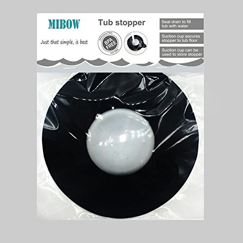 MIBOW Bathtub Drain Tub Stopper Silicone Black