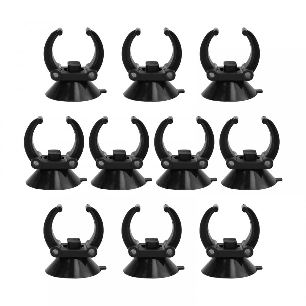 DONGKER 10PCS Aquarium Heater Suction Cups Suckers, Heating Rod Holders Clamps w/ 2.5 cm Clips for Fish Tank