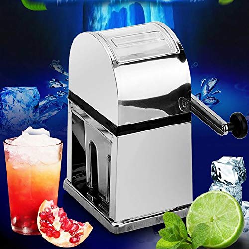 Summer Eiscrusher Maschine, Mini manueller Eisbrecher aus Edelstahl, Gewerbe- und Haushalts-Schneekegelschneidemaschine… – Bild 3