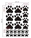 BIBITIME 22 Walking Dog Paw Wall Sticker Prints Wall Decal Home Art Decor Bear Dogs Footprints Dish Room Sticker for Nursery Bedroom Kids Room (Black, DIY)
