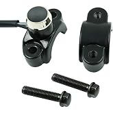 Aluminum 7/8" Motorcycle Handlebar Control Horn Start Switch Button Momentary Action with Two Bullet Connectors Black Button