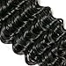 Younsolo Brazilian Deep Wave 4 Bundles (20 22 24 26) 100% Human Hair Unprocessed 8A Virgin Brazilian Human Hair Extension Brazilian Deep Wave Natural Color