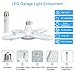ON'H LED Garage Lights 2 Pack 60W E26/E27 6000LM, Deformable LED Garage Ceiling Lights with 4 Adjustable Panels, LED Shop Light 6500K Daylight for Garage Workshop Basement Warehouse