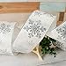 CT CRAFT LLC White Satin with Silver Snowflakes Wired Christmas Ribbon - 2.5 Inch x 10 Yard x1 Roll