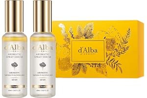 d'alba Piedmont White Truffle Vegan Gift Set, 2 bottles First Aromatic Spray Serum, Deep Hydration & Antioxidant Care, Vegan Facial Mist