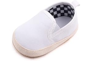 Clowora Unsex Baby Boys Girls Canvas First Walkers Shoes,Infant Non Slip Soft Sole Toddler Flat Lazy Loafers Sneaker