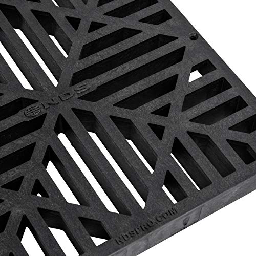 NDS Square Catch Basin Drain Grate, 9 in., Black Plastic Pricepulse